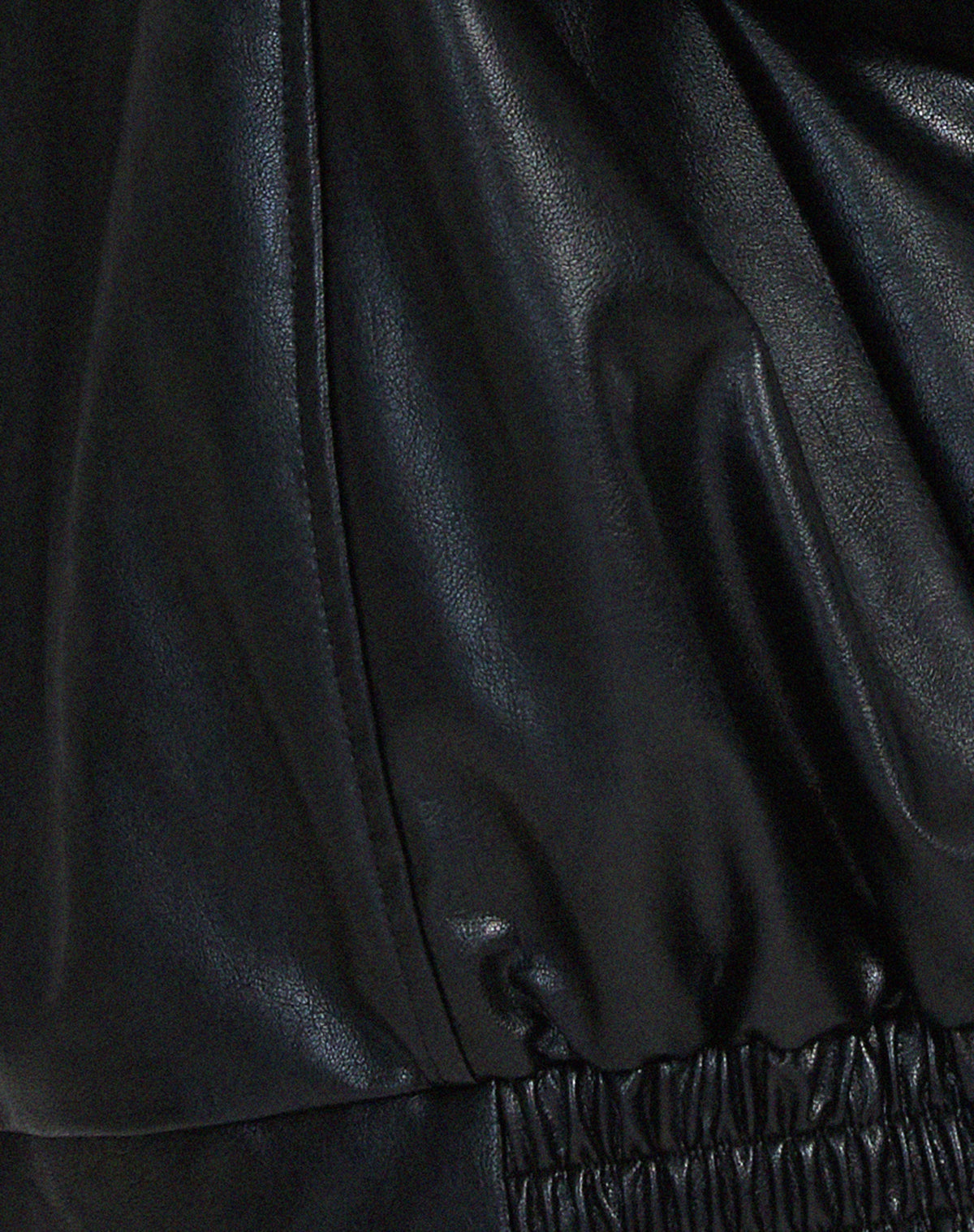 Oversized Faux Leather Jacket with Loose Cut