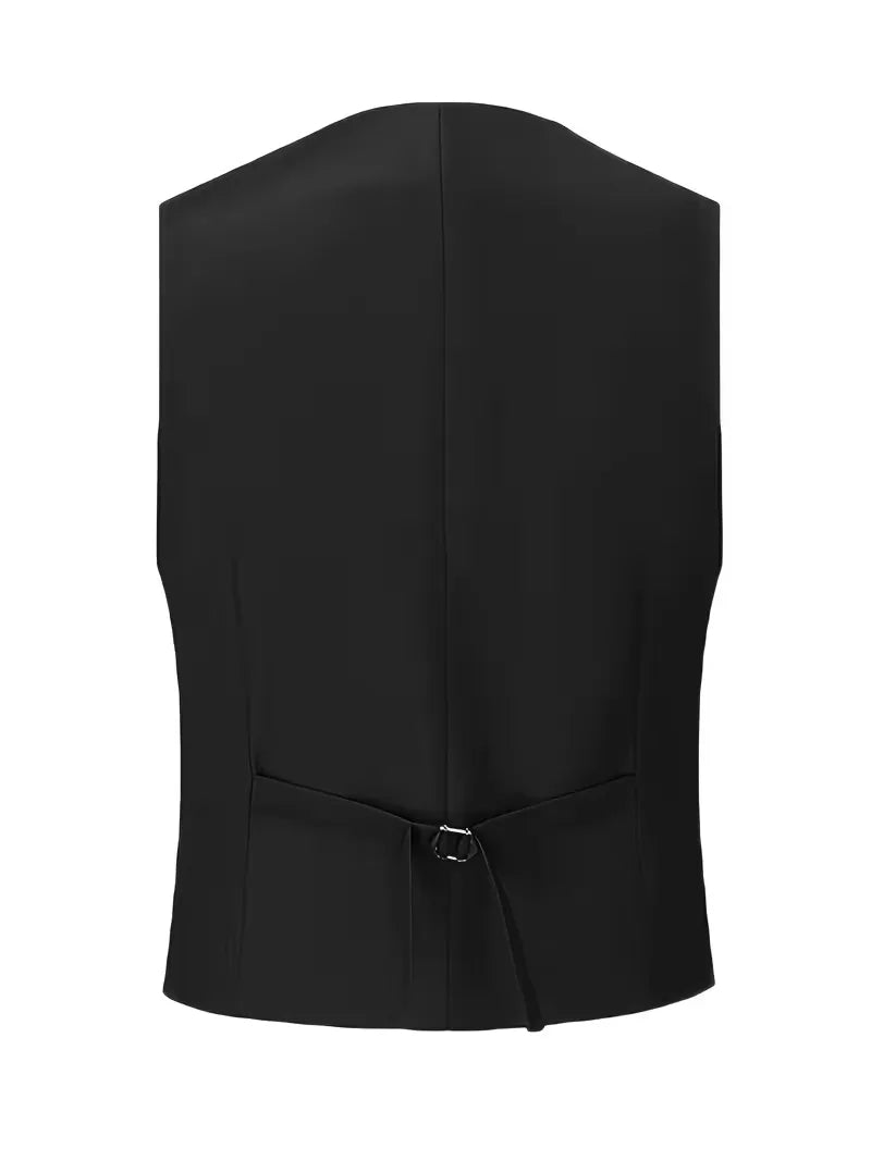 Tailored Men’s Three-Piece Suit With Double-Breasted Waistcoat And Slim Fit