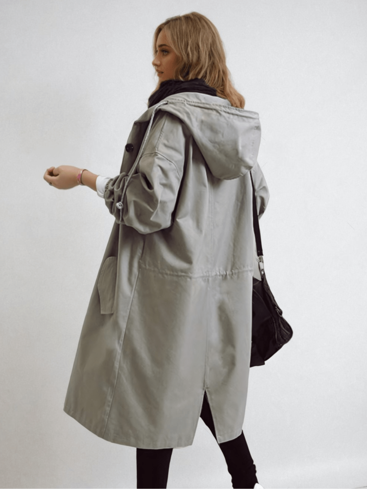 Beige Trench Coat with Relaxed Fit